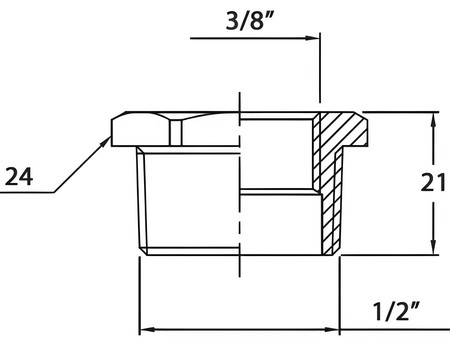 Perekhodnik pryamoj Maestrini 7241DxC 12x38 iz latuni.jpg