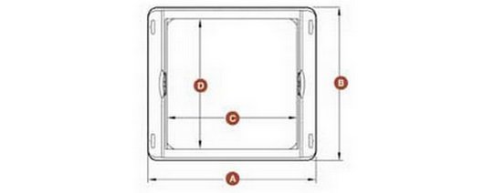 Схема рамки для люков со шторкой и москитной сеткой