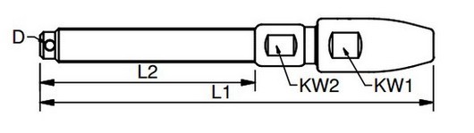 Схема наконечника троса с резьбой