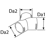 Тройник Y-образный из пластика Webasto 1320470A 90 - 90 - 90 мм