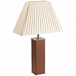 Лампа настольная Foresti & Suardi Tucana QG 8137.C.PC.230 E27 250 В 100 Вт деревянная основа с кожей кофейного цвета