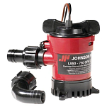 Помпа трюмная погружная Johnson Pump 32-1550-01 Cartridge Bilge L550 12В 3А 50л/мин под шланг Ø19мм со штуцерами Dura-Port