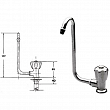 Одновентильный кран для холодной воды 13/D 13 мм излив слева