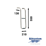 Трап для бушприт-площадок Batsystem BU55P 550 x 210 мм 2 ступеньки