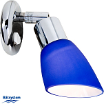 Бра светодиодное Batsystem Frilight Opal 9460cbla 8 - 30 В 1,2 Вт хромированный корпус синий абажур