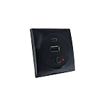 Розетка с разъёмом USB и USB-C Batsystem 5935b-USBC 12/24В 3А черный цвет
