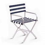 Кресло складное из алюминия и винила FORMA A6000BS 86 x 47 x 43 см синий/белый