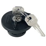 Крышка запирающаяся для заливных горловин Perko 1324DP1BLK Ø38мм из черного пластика с двумя ключами