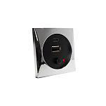 Розетка с разъёмом USB и USB-C Batsystem 5935c-USBC 12/24В 3А серебристый цвет