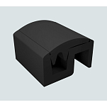 Привальный брус Tessilmare QBE 65 130-120-005-B 65x43мм 12м из черного ПВХ