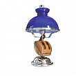 Лампа настольная хромированная Foresti & Suardi "Полиспаст" Porto Marghera 3131.C.BLU E27 220/240 В 105 Вт синее стекло