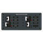 Панель выключателей для 3 источников питания Blue Sea Traditional Metal 8498 120В 30/50А 267x114мм