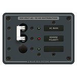 Панель выключателей 1 позиционная Blue Sea Traditional Metal 8129 230В 16А основной автомат 133x95мм