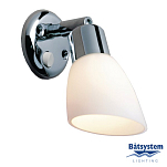 Бра галогеновое Batsystem Frilight Opal 9460c 8 - 30 В 1,2 Вт хромированный корпус белый абажур