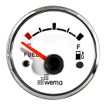 Индикатор уровня топлива Wema IPFR-WS 110624 12/24В 0-190Ом Ø62мм белый циферблат с хромированным кольцом