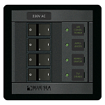Панель выключателей Blue Sea 360 Panel System 1211 230В 100А 4 автомата 124x121мм