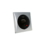 Розетка с разъёмом USB и USB-C Batsystem 5935 мс — USBC 12/24В 3А матовый/серебристый цвет