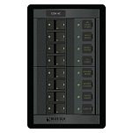 Панель выключателей Blue Sea 360 Panel System 1228 120В 100А 8 автоматов 124x197мм