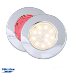 Светильник точечный врезной Batsystem Frilight Pinto 9476crv 8-30 В 2 Вт 150 лм хромированный корпус красный и белый свет без выключателя