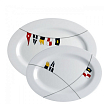 Набор овальных сервировочных тарелок Marine Business Regata 12009 300x225мм 350x255мм 2шт из белого меламина