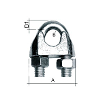 Зажим для троса оцинкованный 8 мм M8 0902-0608