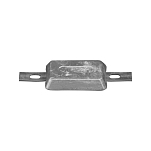 Цинковый прямоугольный анод Tecnoseal 00388 140x82x26мм с креплением 250x25x5мм