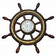 Часы настенные «Штурвал» из дерева и латуни Foresti & Suardi 626 диаметр часов 10 см