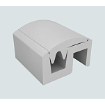 Привальный брус Tessilmare QBE 65 130-120-005-G 65x43мм 12м из серого ПВХ