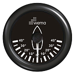 Индикатор положения пера руля Wema IMRR-BB 110327 0-190Ом 12/24В Ø62мм чёрный циферблат с чёрным кольцом