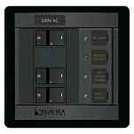 Панель выключателей Blue Sea 360 Panel System 1215 230В 1 основной/2 дополнительных автомата 124x121мм
