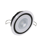 Светильник светодиодный Lumitec Mirage LED Down Light 115129 10-30В 300люмен 3000К Ø8,25см IP67 поворотный теплый белый свет с регулировкой яркости белая рамка