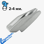 Стопор-вставка щелевой для парусов Clamcleat CL718 25x12 мм алюминиевый кромочный для тросов 2-4 мм