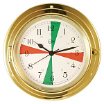 Часы-иллюминатор кварцевые секторные Barigo Columbus 1650MSFS 220x70мм Ø150мм из полированной латуни