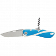 Нож моряка складной сине-белый со штопором Wichard Aquaterra 10156 115/195 мм