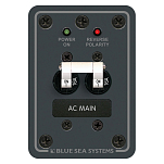 Панель выключателей Blue Sea Traditional Metal 8177 230В 16А основной автомат 67x95мм