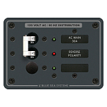 Панель выключателей 1 позиционная Blue Sea Traditional Metal 8029 120В 30А основной автомат 133x95мм