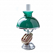 Лампа настольная хромированная Foresti & Suardi "Полиспаст" Porto Ceresio 3130.C.VM E27 220/240 В 105 Вт зеленое стекло