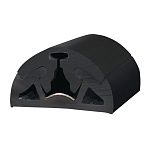 Привальный брус Tessilmare Bino 90 130-115-010 + 130-110-165 90мм 12м из черного ПВХ