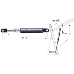 Стойка газовая для люков Stabilus Lift-O-Mat 094765 245 - 405 мм