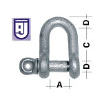 Скоба кованая D-образная с гальваническим покрытием AJ M12 A773112