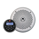 Радиоприёмник судовой LTC PROMarine 1111 3100 18 частот усилитель Mosfet 4x65Вт Bluetooth/USB/AUX IP67 с динамиками Marine Quality 1852 Ø194мм 120Вт черный