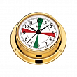 Часы кварцевые Barigo Tempo 683MSFS с радиосекторами 110x32мм Ø85мм золотой из полированной латуни