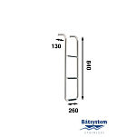 Трап для бушприт-площадок Batsystem BU70P 840 x 260 мм 3 ступеньки