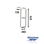 Трап для бушприт-площадок Batsystem BU57P 840 x 260 мм 2 ступеньки