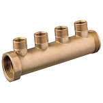 Коллектор из латуни Guidi Marine 1007 1007#10041C 4x1/2''-2x3/4'' наружная и внутренняя резьба