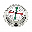 Часы кварцевые секторные Barigo Tempo 683CRFS 110x32мм Ø85мм из хромированной латуни