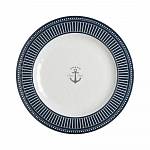 Набор обеденных тарелок Marine Business Sailor soul 14001 Ø280мм 6шт из синего/белого меламина