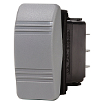 Выключатель клавишный двухполюсный DPDT (ВКЛ)-ВЫКЛ-(ВКЛ) Blue Sea Contura III 8222 12/24В 20/15А влагозащищенный