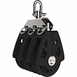 Трехшкивный однообушковый блок Lewmar Syncro 29927203 10 - 12 мм 1100 - 2200 кг чёрный