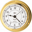 Часы кварцевые Barigo Star 1187MSRC с радиоуправлением 110x45мм Ø85мм золотой из полированной латуни